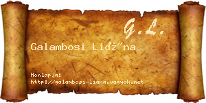 Galambosi Liána névjegykártya